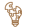 Light bulb icon representing ideas and creativity